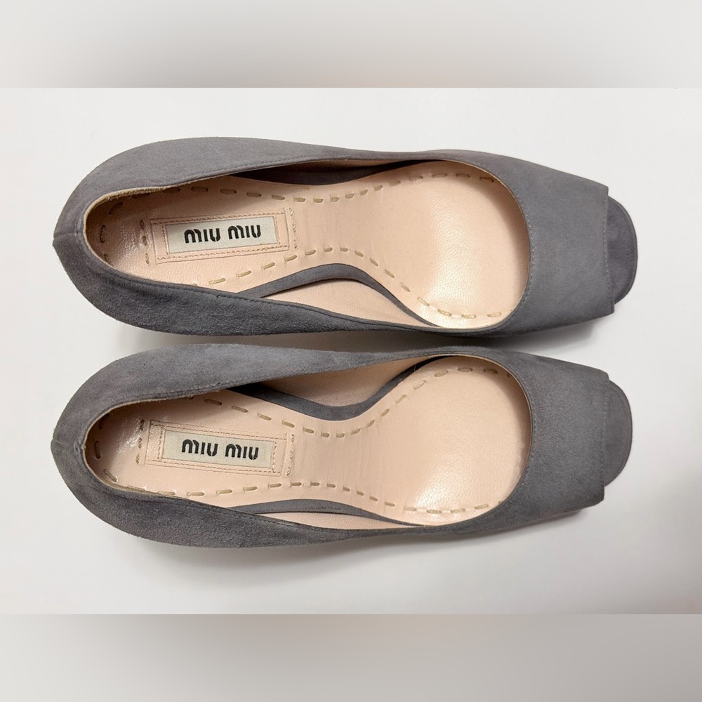 Miu Miu Suede Platform Heels - Picture 3 of 7
